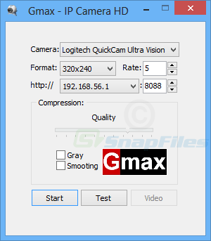 screen capture of Gmax IP Camera HD