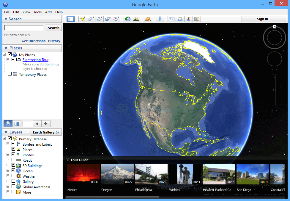 screen capture of Google Earth