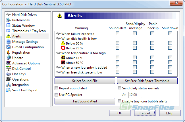 screenshot of Hard Disk Sentinel Professional