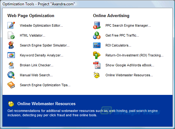 screenshot of Internet Business Promoter (IBP)