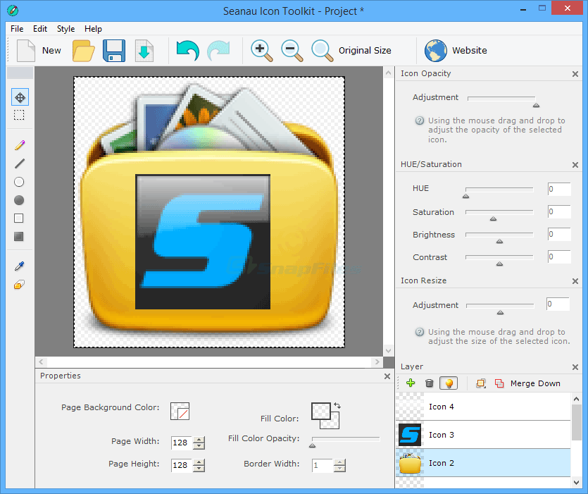 screenshot of Seanau Icon Toolkit
