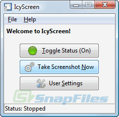 screen capture of IcyScreen