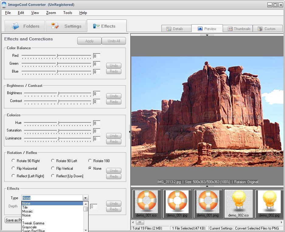 screenshot of Graphics Converter Pro