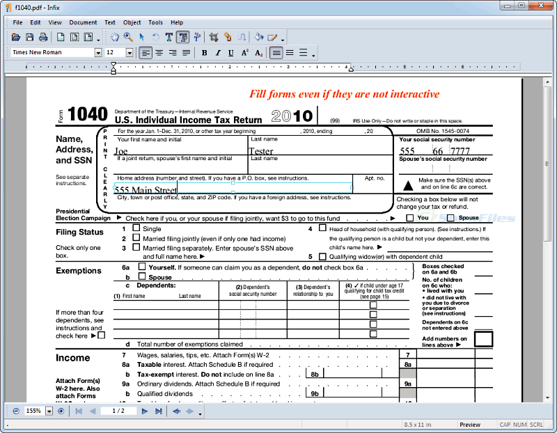 screenshot of Infix PDF Editor