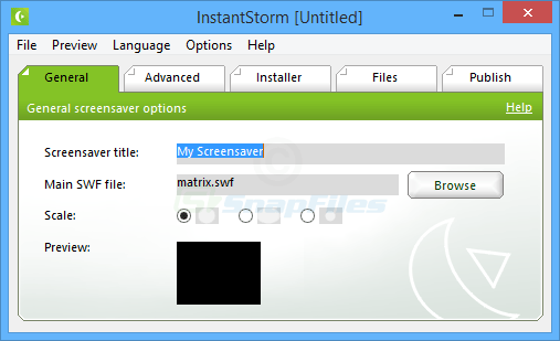 screen capture of InstantStorm