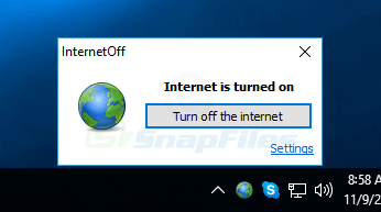 screen capture of InternetOff