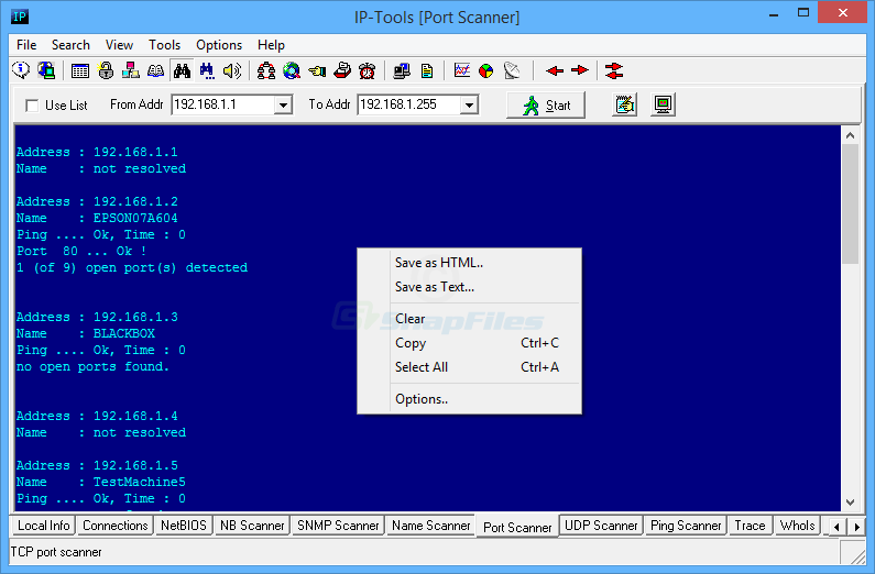 screenshot of IP-Tools Lite