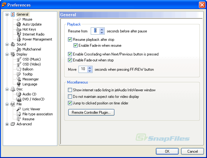 screenshot of jetAudio Basic