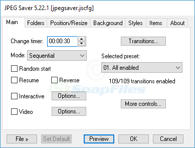screen capture of JPEG Saver