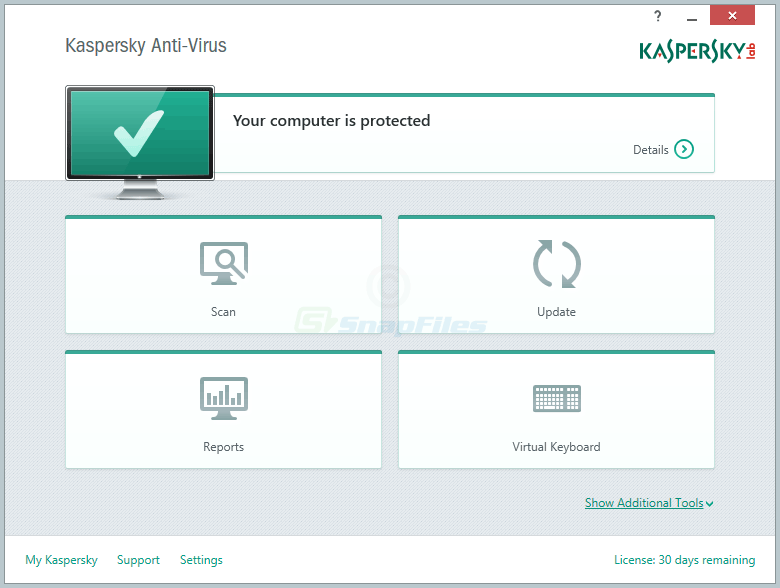 screen capture of Kaspersky Anti-Virus