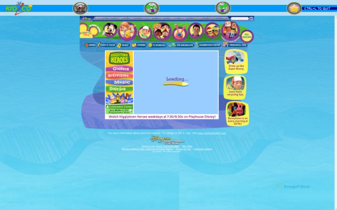 screenshot of Kidz CD 1 - Surf Station
