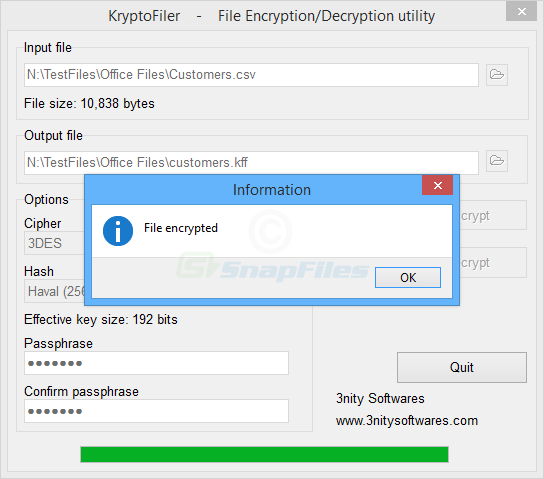 screenshot of KryptoFiler