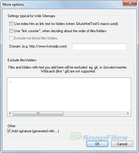 screenshot of Sitemap Creator