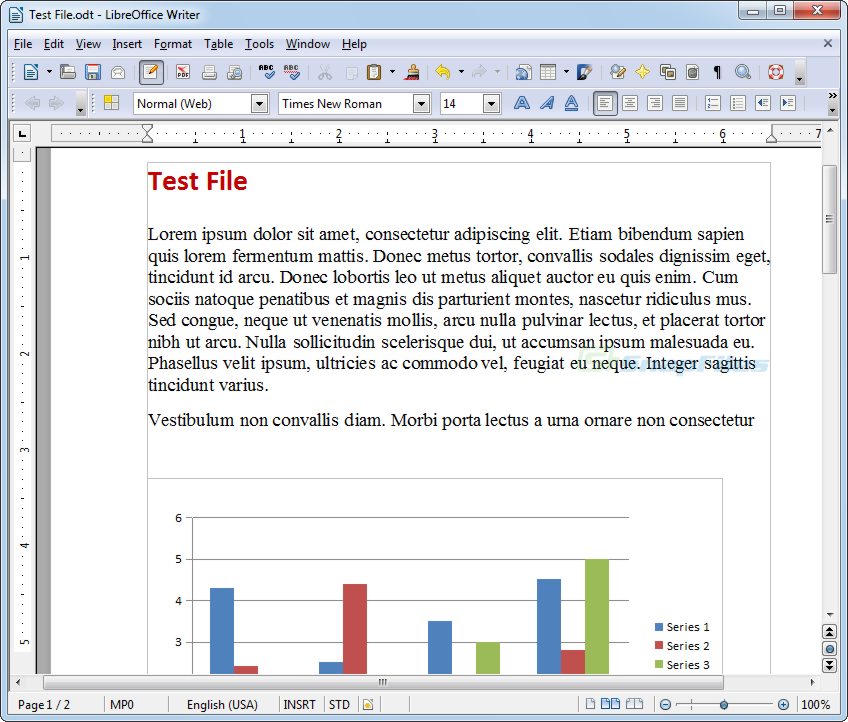 screenshot of LibreOffice