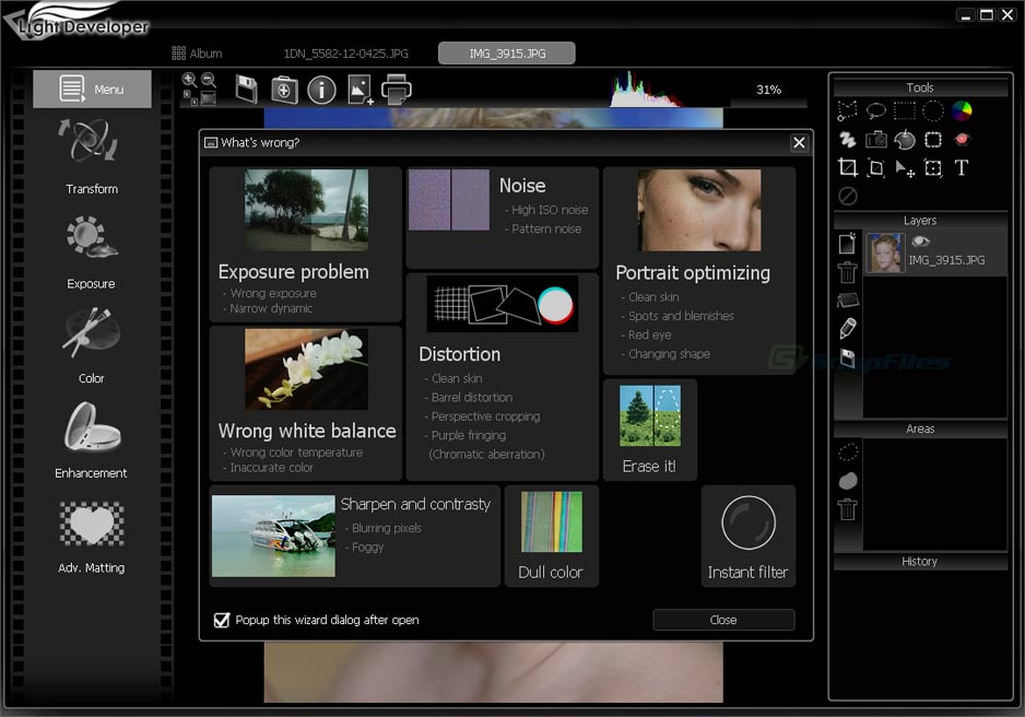 screen capture of Light Developer