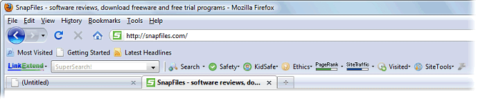 screen capture of LinkExtend for Firefox