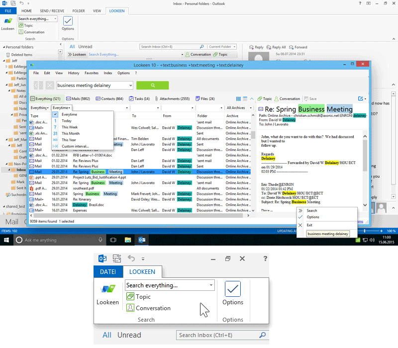 screenshot of Lookeen Desktop Search