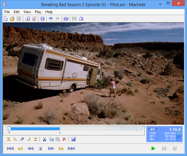 screen capture of Machete Lite
