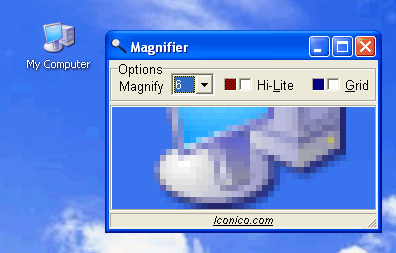 screen capture of Magnifier