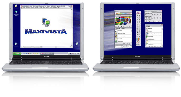 screen capture of MaxiVista