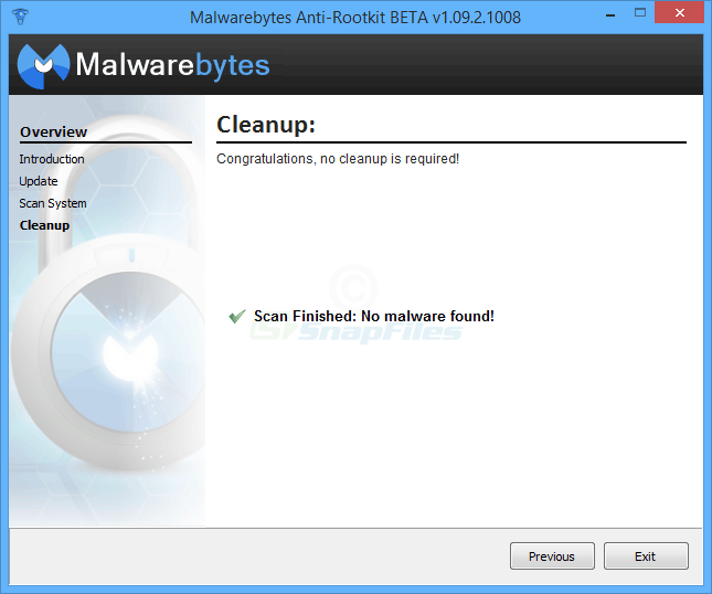 screenshot of Malwarebytes Anti-Rootkit BETA