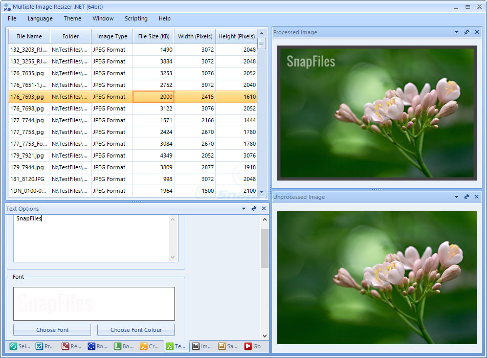 screenshot of Multiple Image Resizer .NET