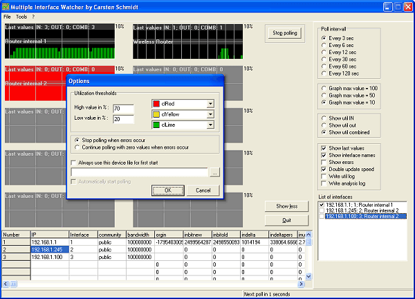 screen capture of Multiple Interface Watcher