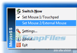 screenshot of Mouse Speed Switcher