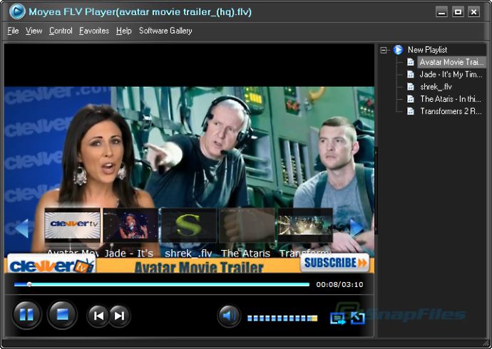 screenshot of Moyea FLV Player