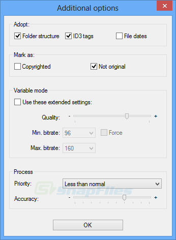 screenshot of MP3 Quality Modifier