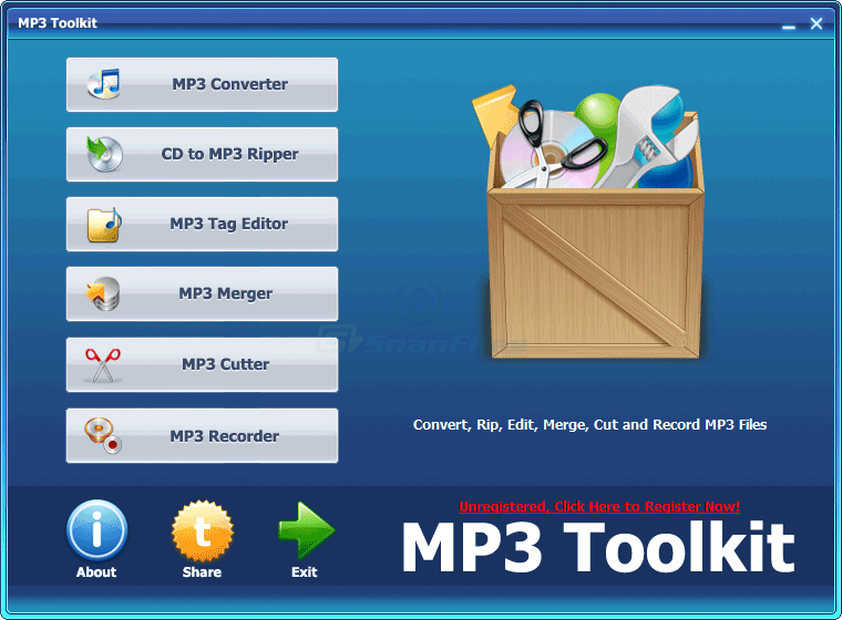 screen capture of MP3 Toolkit