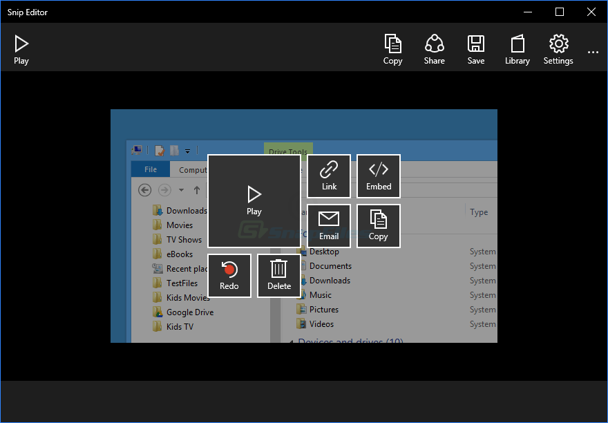 screenshot of Microsoft Snip