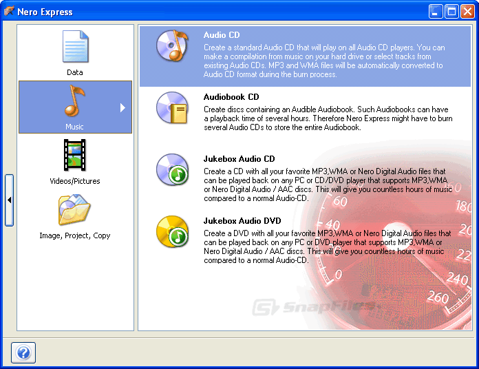 screenshot of Nero Ultra Edition