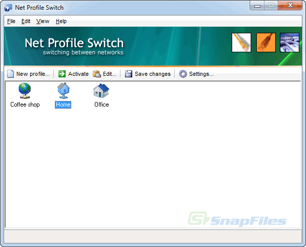 screen capture of JitBit Network Switcher