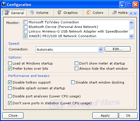 screenshot of NET Traffic Meter