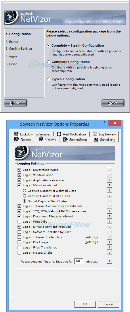screenshot of NetVizor