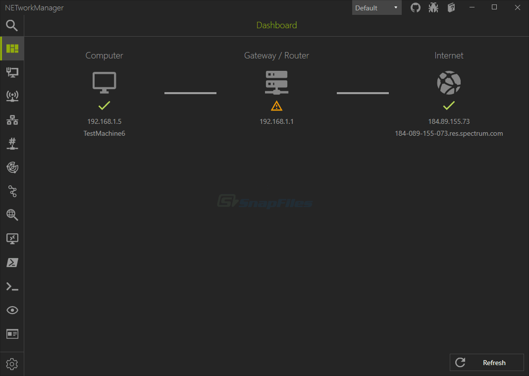 screen capture of NETworkManager