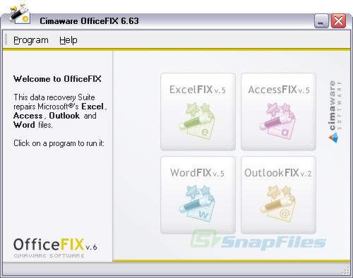 screen capture of OfficeFIX