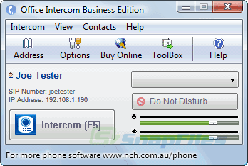 screen capture of OfficeIntercom