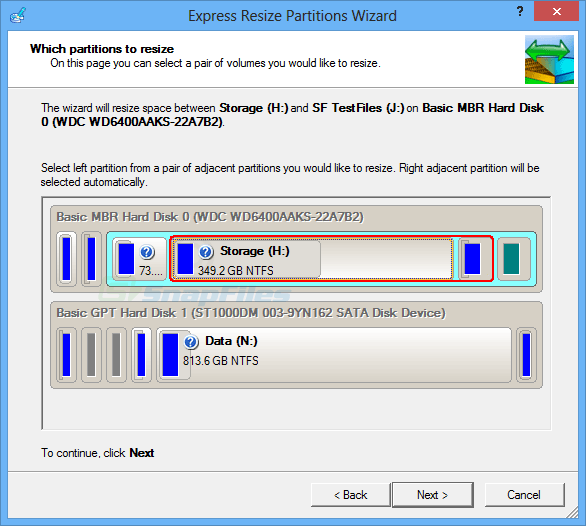screenshot of Paragon Partition Manager