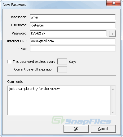 screenshot of Password Corral