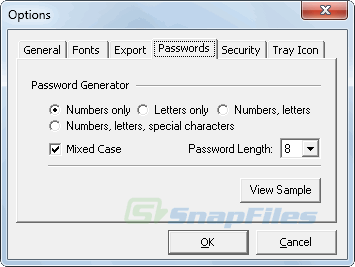 screenshot of Password Corral