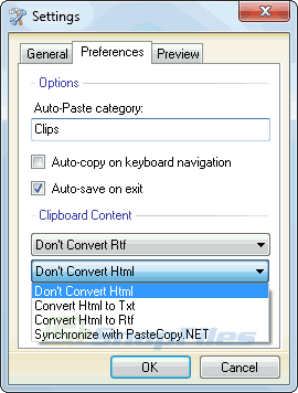 screenshot of PasteCopy.NET