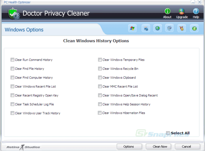 screenshot of PC Health Optimizer Free Edition
