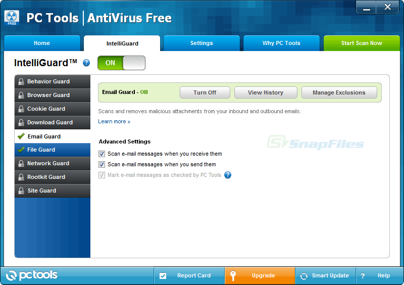 screenshot of PC Tools AntiVirus Free Edition