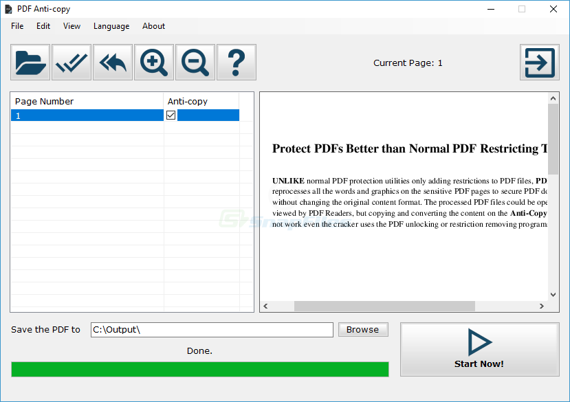 screen capture of PDF Anti-Copy