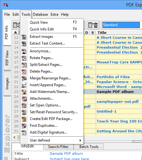 screenshot of PDF Explorer