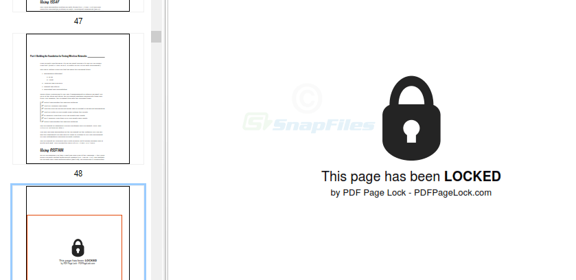 screenshot of PDF Page Lock