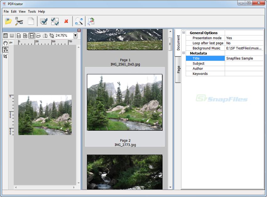 screen capture of PDFrizator