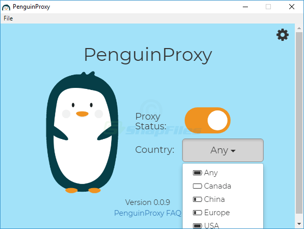 screen capture of PenguinProxy